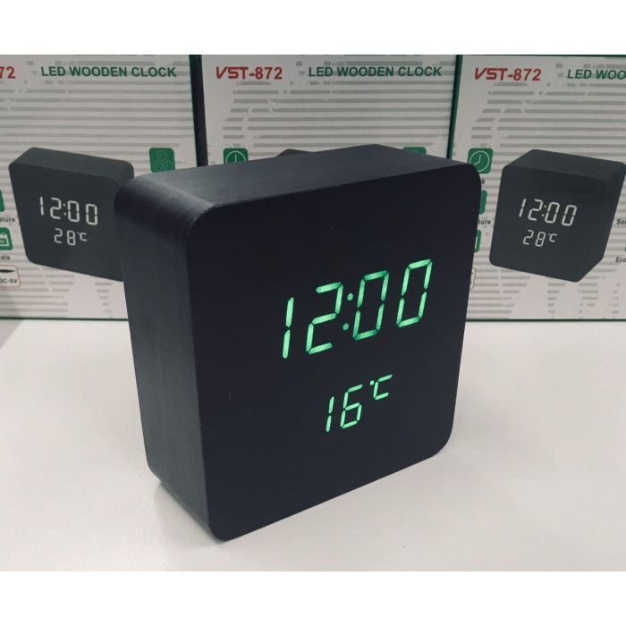 Настільний годинник від мережі +батарейка VST-872/6995 (80 шт./ясть)