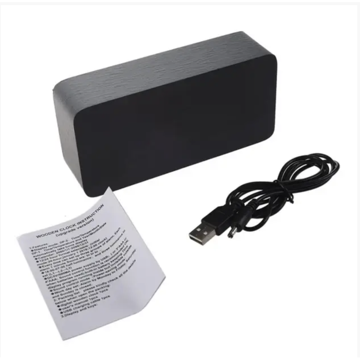 Настільний годинник із будильним годинником від мережі та від батарейок із синьою підсвіткою VST-862-5 (80)