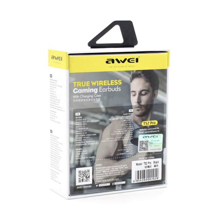 Bluetooth навушники AWEI T52 PRO TWS Bluetooth (120 шт./ящ)
