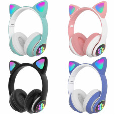 Бездротові Bluetooth-навушники з вушками Cat Ear STN 28/8893 з LED-підсвіткою (60 шт./ясть)