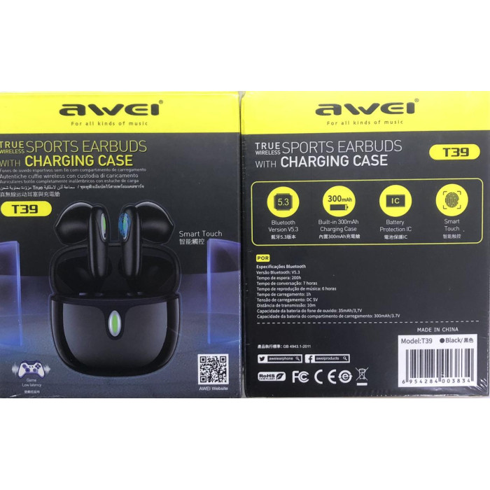 Bluetooth навушники AWEI T39 (120)