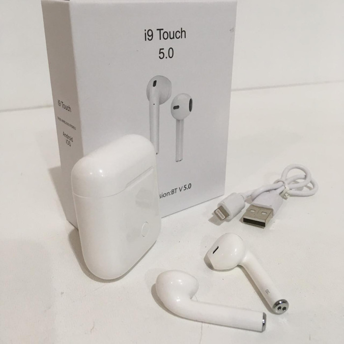Безпроводнi навушники з гарнiтурою Double I9 TOUCH/5285 (100 шт)