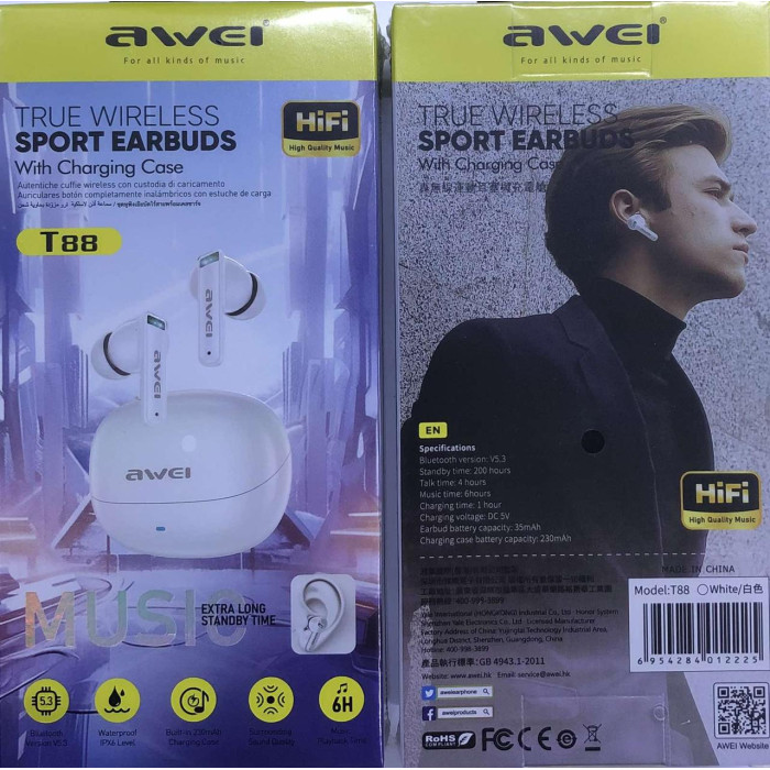 Bluetooth навушники AWEI T88 (120)