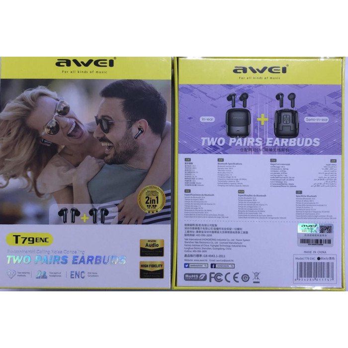 Bluetooth навушники AWEI T79 ENC (120)