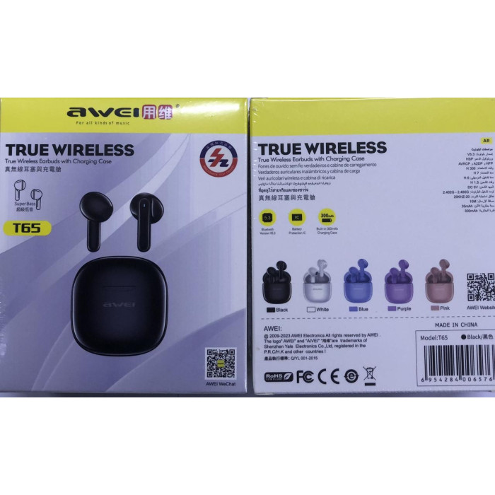 Bluetooth навушники AWEI T65 (120)