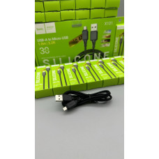 Кабель HOCO X101 Micro Assistant silicone charging data cable 1м 3A