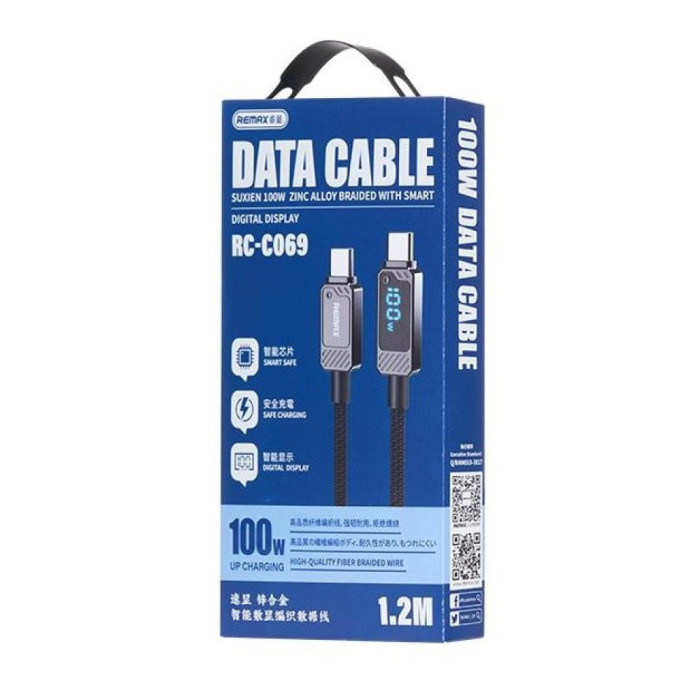 Кабель Remax RC-C069 Type-C-Type-C 100W