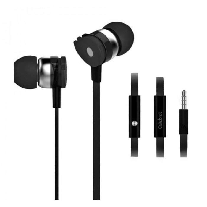 Навушники вакуумні з мікрофоном Celebrat D1/ 7486 (200 шт/ящ)