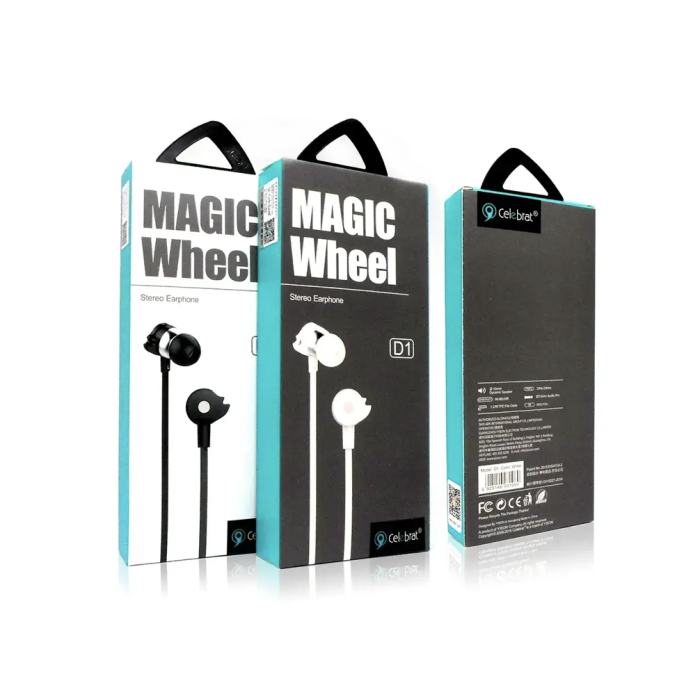 Навушники вакуумні з мікрофоном Celebrat D1/ 7486 (200 шт/ящ)