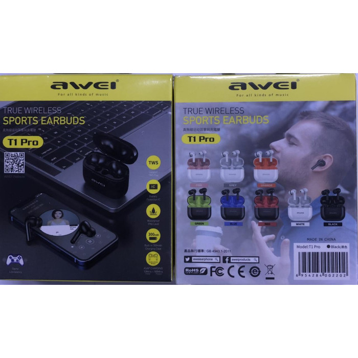Bluetooth навушники AWEI T1 PRO TWS Bluetooth (120 шт)