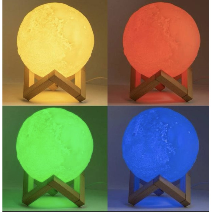 Настільний світильник акумуляторний 3D Moon Lamp ART-0163/14 см (36)