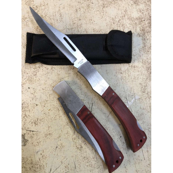 Ніж складаний з дерев'яною накладкою 245 mm ART-003A (240)