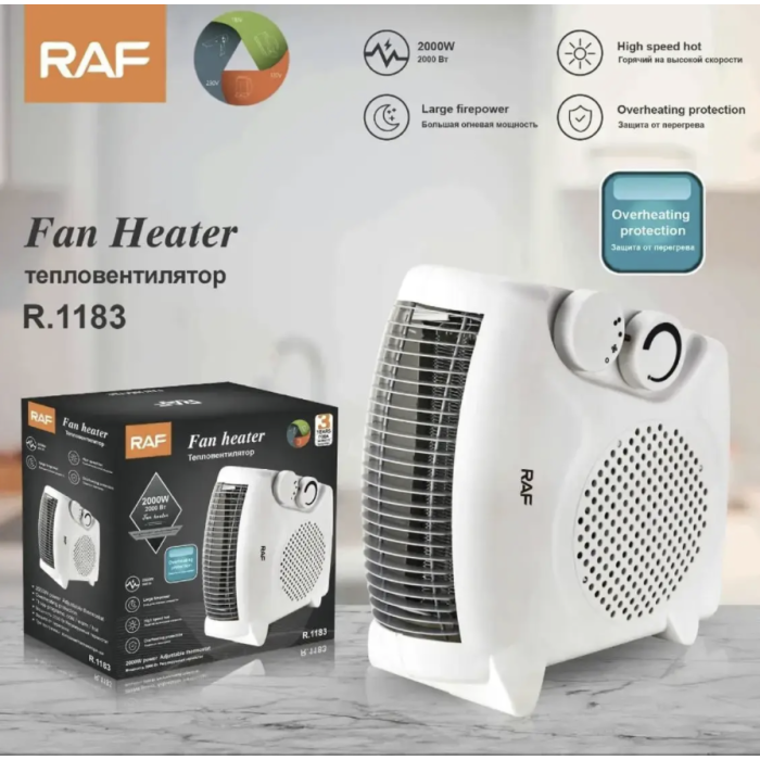 Тепловентилятор із терморегулятором і таймером RAF R 1183 (20)