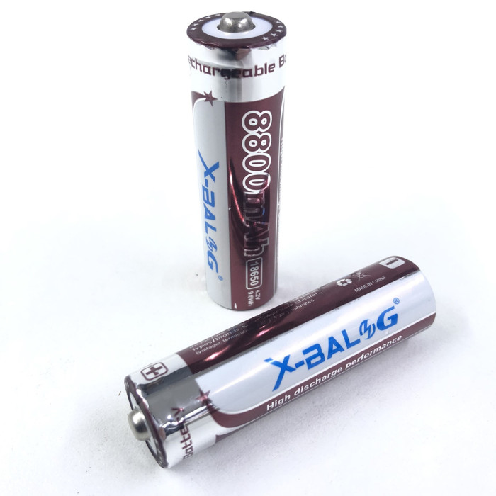 Акумулятор X-BALOG фіолетовий 18650 / 2430 4,2v/8800mAm (600 шт./ящик)