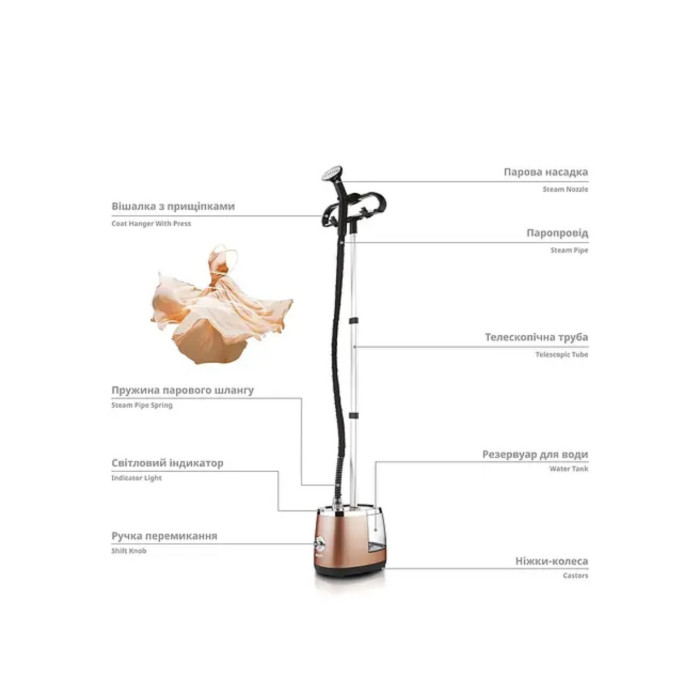 Відпарювач для одягу 3800Вт BITEK BT-3047G/ 6665 (2)