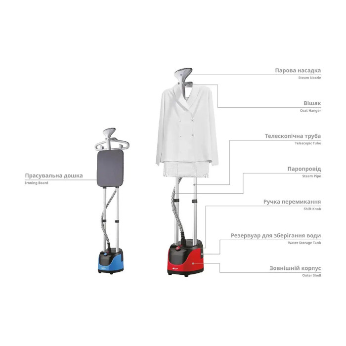 Відпарювач для одягу 3200Вт прасувальна дошка BITEK BT-3038B/ 6705 (3)