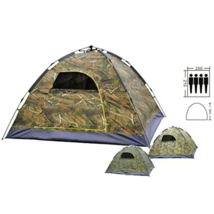 Намет автоматичний 4-місний Камуфляж Розмір 2×2 метра (10 шт.)