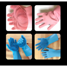 Рукавиці для миття посуду з губкою ART-0302 (100)