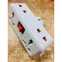 Трійник у розетку з вимикачем HAIB ART-807 (150)