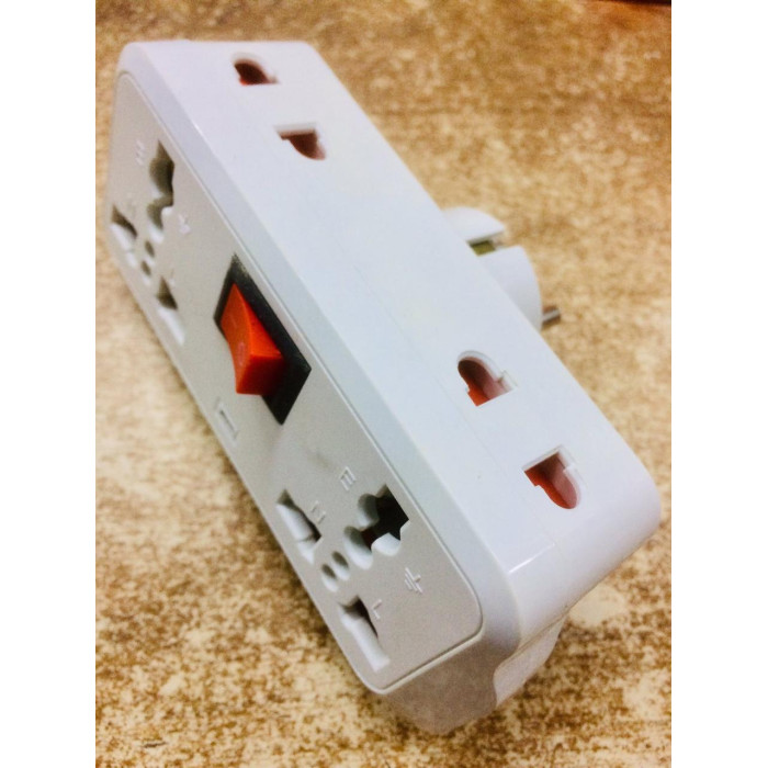 Трійник у розетку з вимикачем HAIB ART-807 (150)