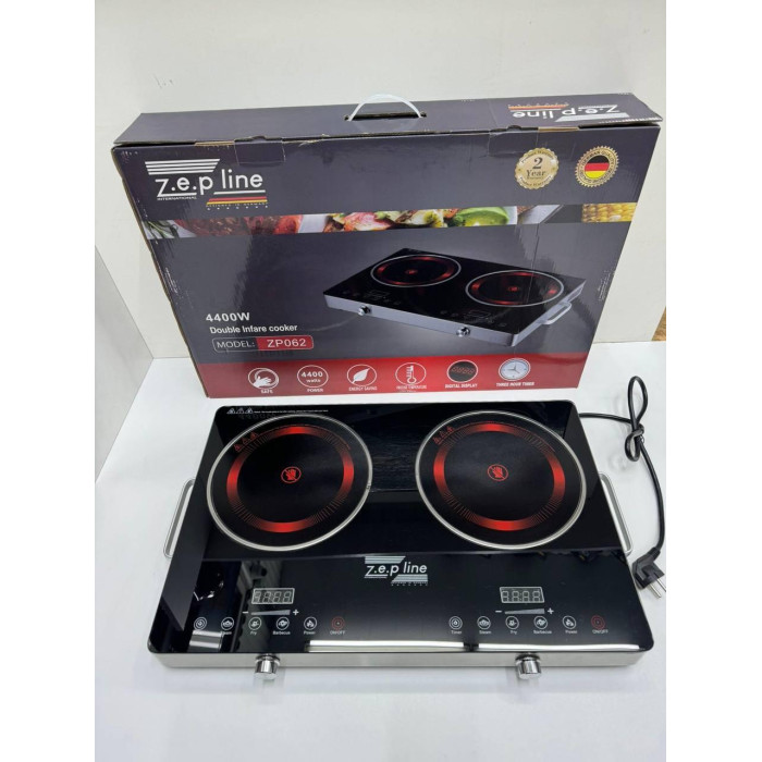 Елекрічна інфрачервона двоконфоркова плита Zepline ZP-062 4400 W (3)