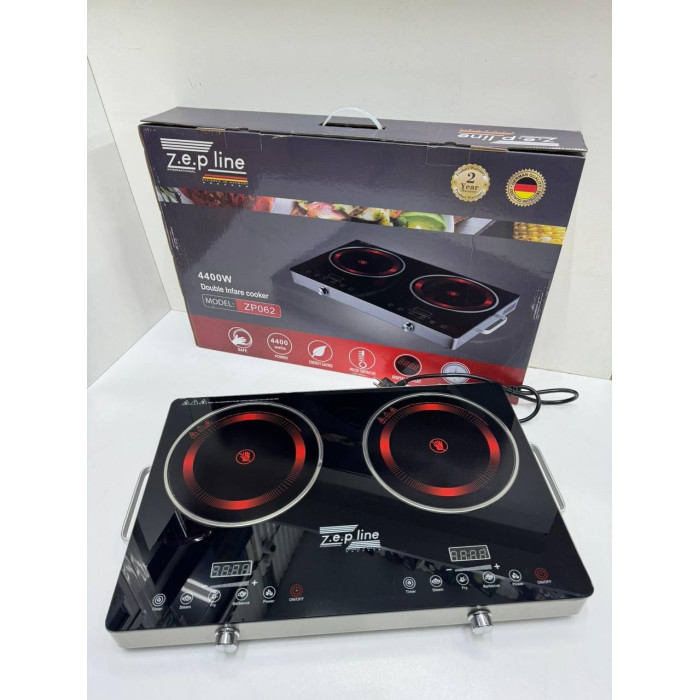 Елекрічна інфрачервона двоконфоркова плита Zepline ZP-062 4400 W (3)