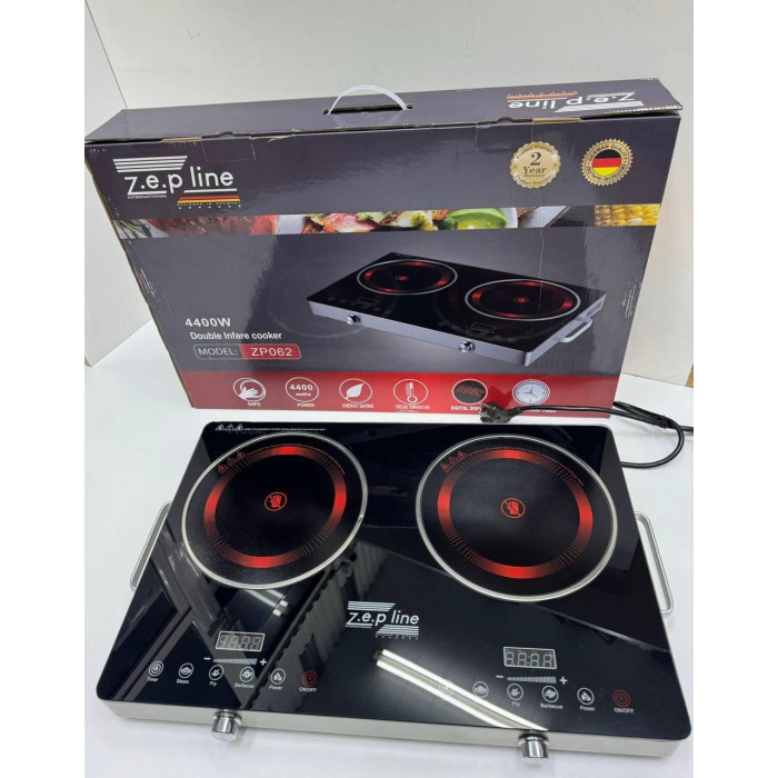 Елекрічна інфрачервона двоконфоркова плита Zepline ZP-062 4400 W (3)