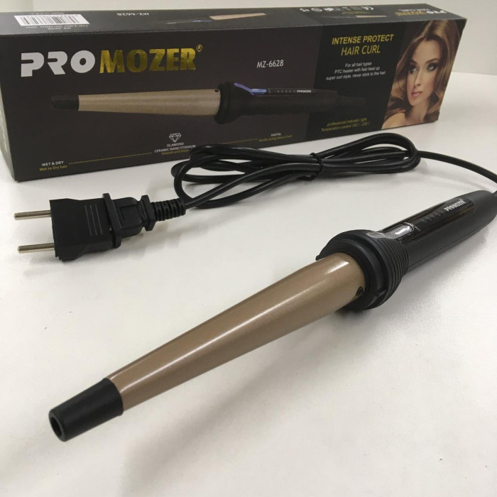 Конусна плойка для волосся з індикатором температури 150С-230С Pro Mozer MZ-6628 (70 шт./ясть)