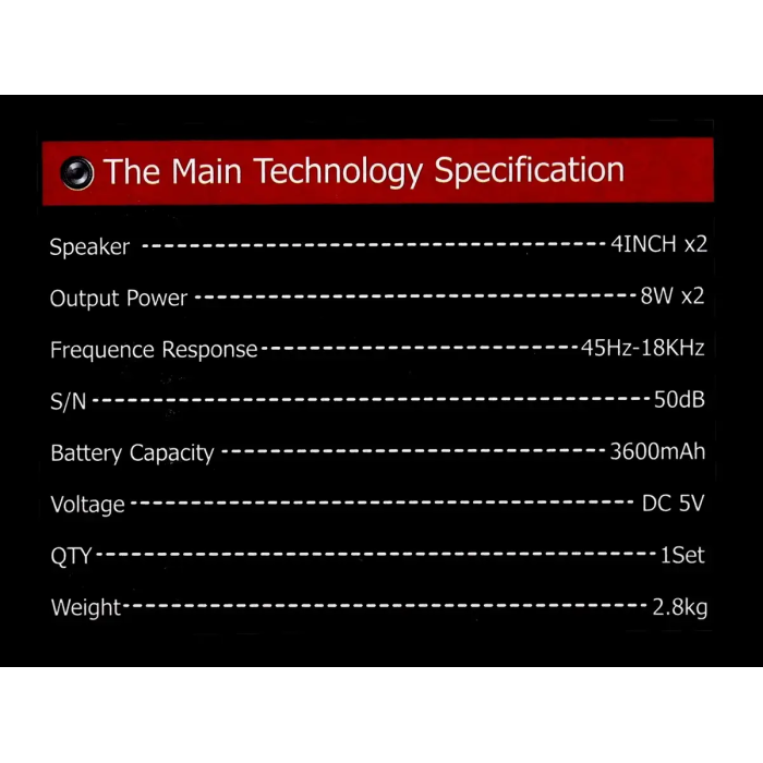 Колонка музична портативна Bluetooth ZQS4247 7978 (8)