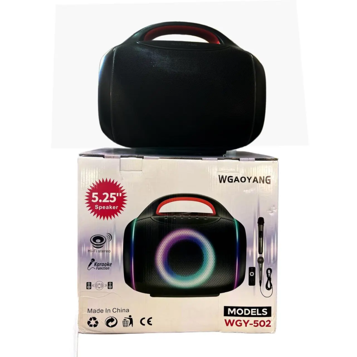 Мінідинамік Bluetooth 5" LED WGAOYANG WGY-502 6468 (6)