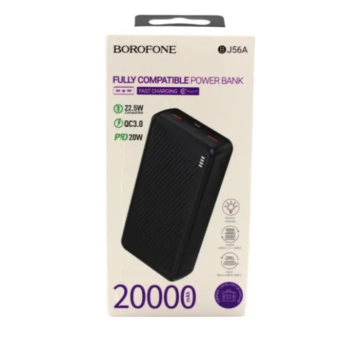 Моб. Заряджання POWER BANK BOROFONE 20000MAH J56 A/1432 (42)