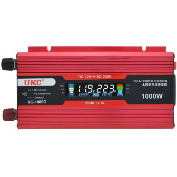 Перетворювач KC-1000D/2812 12v/220v/1000wat+LCD (40 шт./яский)