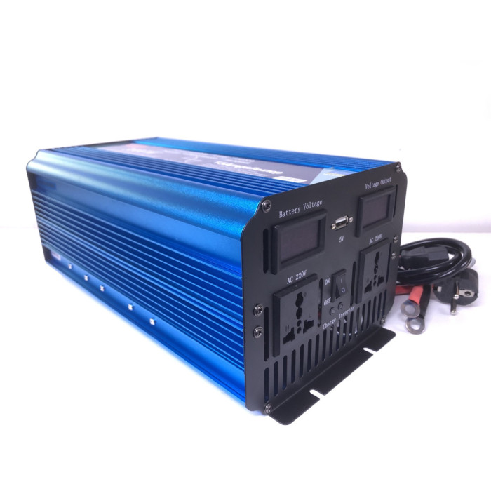 Перетворювач напруги (інвертор) 12V на 220V чиста синусоїда із зарядним UPS Wimpex 3000W WX 3100 (4)