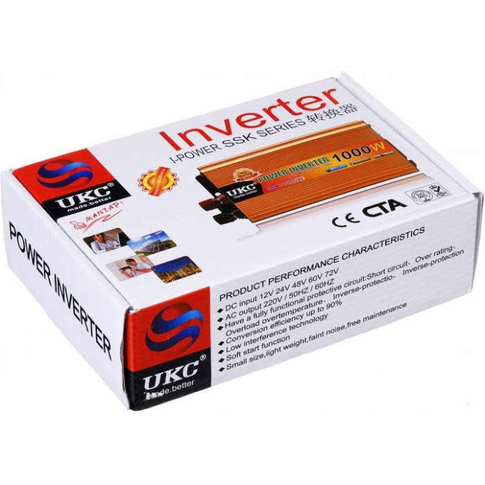 Перетворювач SSK-1000W ART 1973 /12v/220v/1000W (40 шт./ясть)