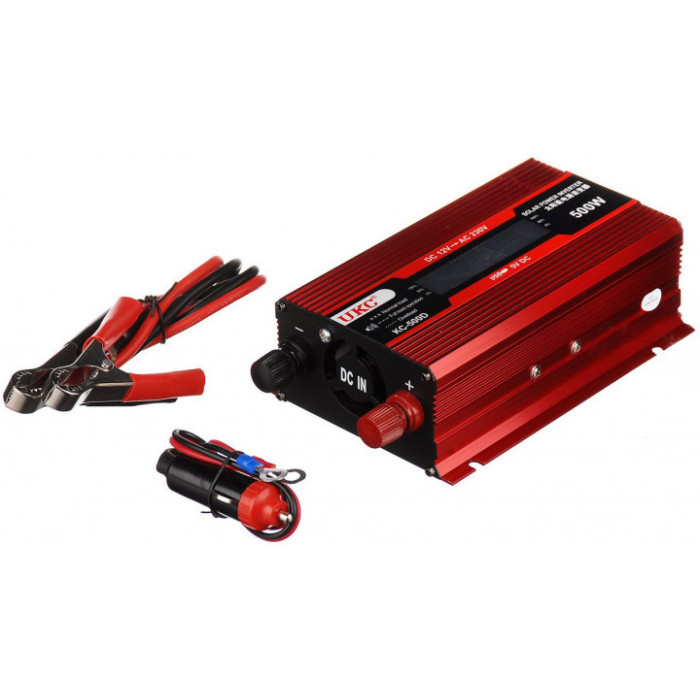 Перетворювач струму KC-500D/3738 12V/220V/500W+LCD (30 шт./яский)