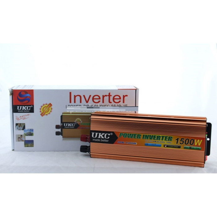 Перетворювач струму 12V/220V/1500W (SSK UKS-EH) ART 1678 (40 шт./ясть)