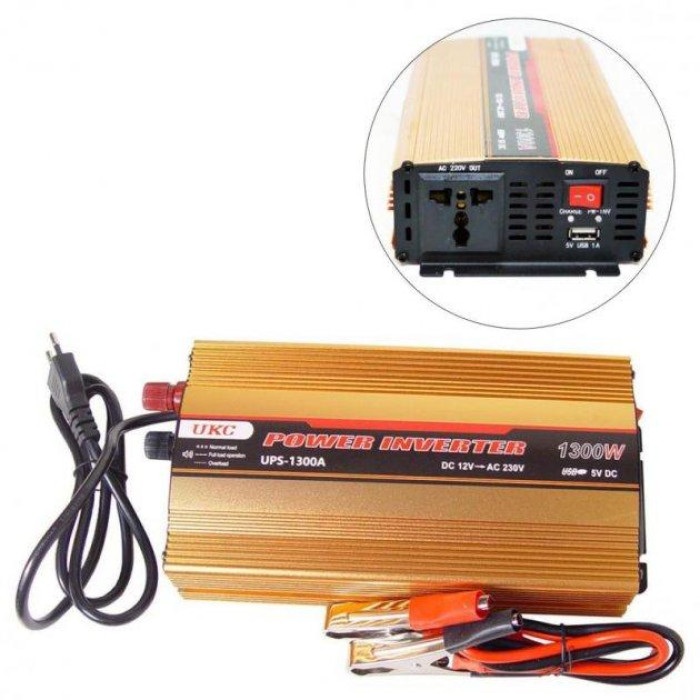 Перетворювач струму AC/DC UPS 1300W UPS+CHARGE 12V/220V ART 7060 (20 шт./ясть)