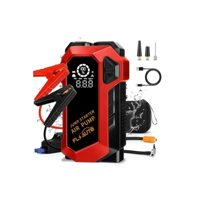 Пусковий автомобільний пристрій для акумулятора JUMP STARTER + Компресор ART 9556 (10)