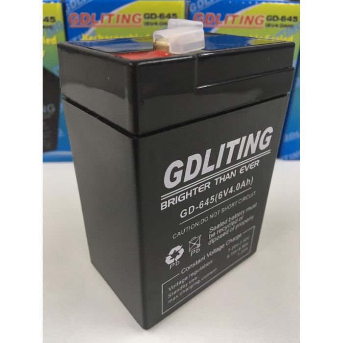 Аккумуляторы GDLIGHT GD- 640/2375 /6V x4AH/70 x47 x 107MM (20 шт/ящ)