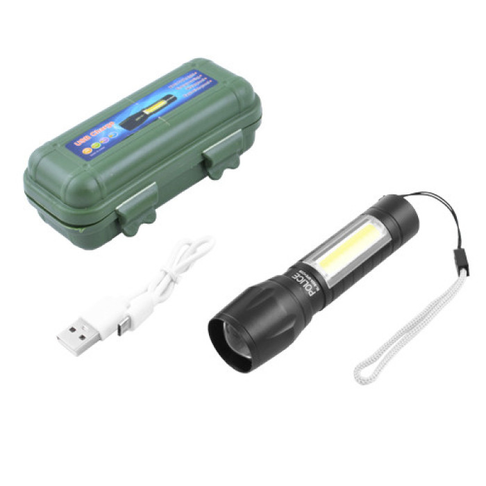 Ліхтарик police BL-511/4814 XPE,zoom, ЗУ USB (240 шт./ясть)