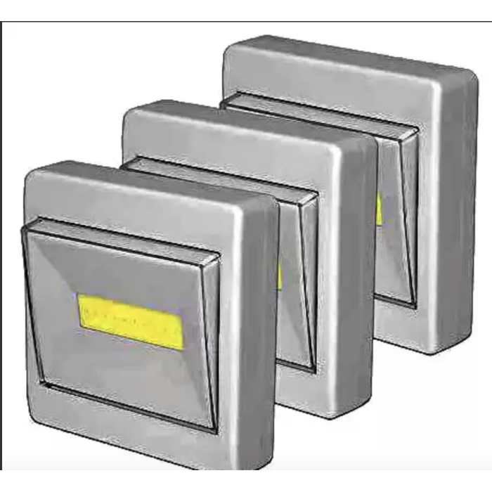 Ліхтарик HY-801A LED COB 3W, підсвітка у формі вимикача, магніт, липучка, живлення AAA 3 шт (240)