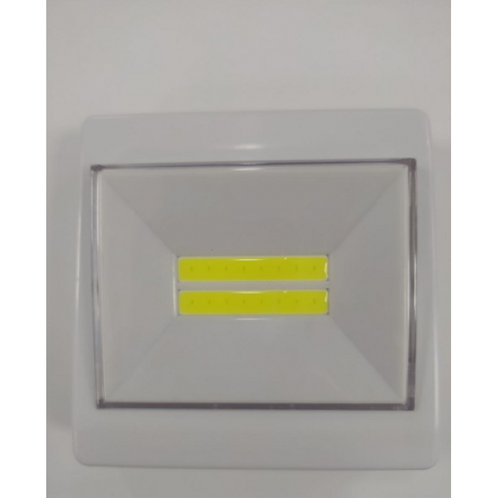 Ліхтарик HY-803A LED COB 3W, підсвітка у формі вимикача, магніт, липучка, живлення AAA 3 шт (240)