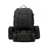 Рюкзак тактичний із підсумками Eagle B08 55 літр Black ART 8142 (40 шт./ясть)