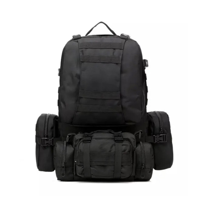 Рюкзак тактичний із підсумками Eagle B08 55 літр Black ART 8142 (40 шт./ясть)