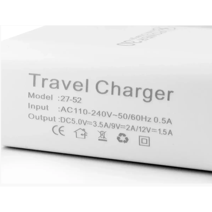 Зарядний пристрій 220В 3,5А QC3.0 USBx5 Travel Charger 27-2/ 7341 (500)