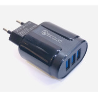 Зарядний пристрій 220В 5V 3А QC3.0 USBx3 Quick YU 06 (500)
