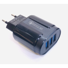 Зарядний пристрій 220В 5V 3А QC3.0 USBx3 Quick YU 06 (500)