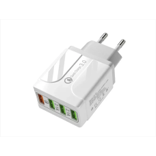 Зарядний пристрій 220В 3,5А QC3.0 USBx4 Quick Charger 34-2/ 7129 (500)
