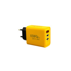 Мережеві зарядні пристрої USB і 2 TYPE C 65W/ 9177 (250)