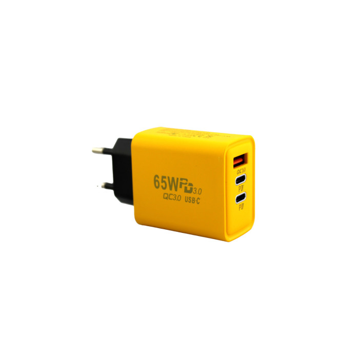 Мережеві зарядні пристрої USB і 2 TYPE C 65W/ 9177 (250)